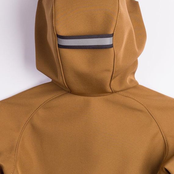 229003 Nicol Softshell-Jacke für Jungen mit Fleece, Kapuze und Reflektoren – olivgrün
