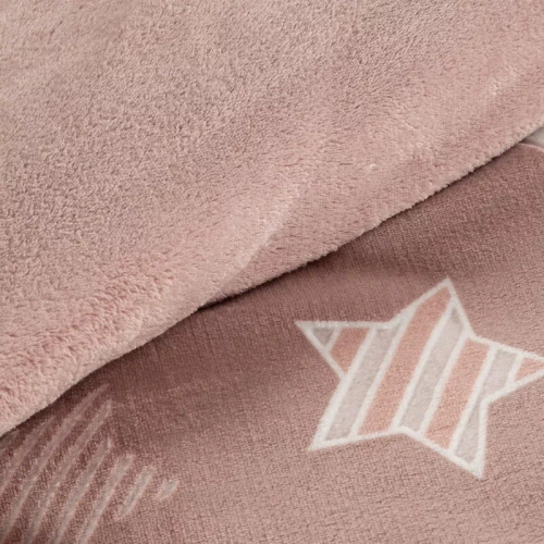 Flano 4 Sterne Veloursbettwäsche Eurofirany puderrosa