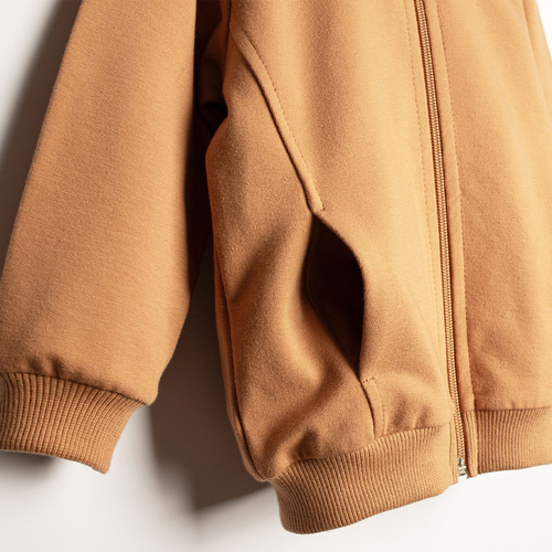 Nicol Olo 222274 karamellfarbene Bomberjacke für Jungen aus Baumwolle mit Reißverschluss