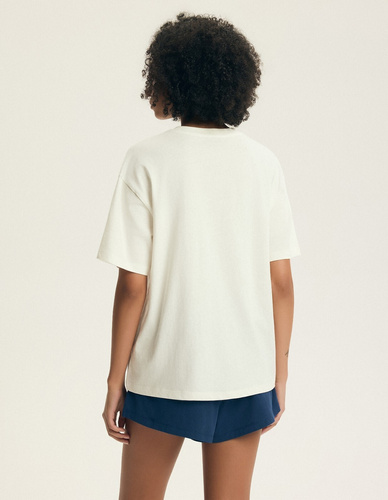 Damen-Pyjama Henderson 45358 Esaina Weiß 100% Baumwolle Sommer