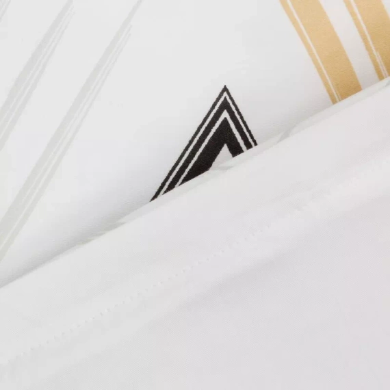 Frühling 35 Geometrie Satinbettwäsche Eurovorhänge weiß/gelb