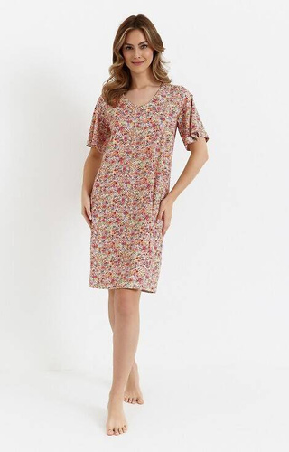 458 Cana Nachthemd – rote Blumen