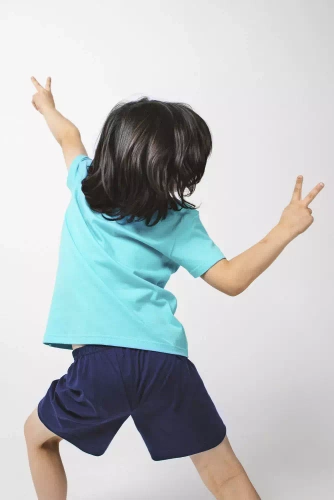 Remek Jungen Schlafanzug kurzarm, Hose Italian Fashion - türkis