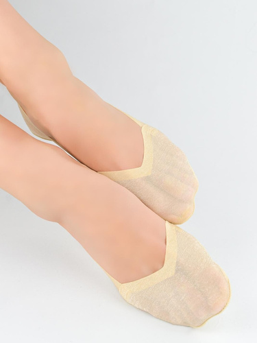 Damen Ballerina Socken Noviti SN067 dünn Baumwolle rutschfest Silikon