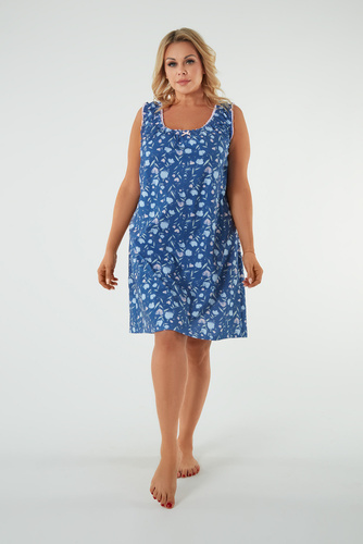 Tulpe Nachthemd, breiter Träger Italian Fashion - Druck 