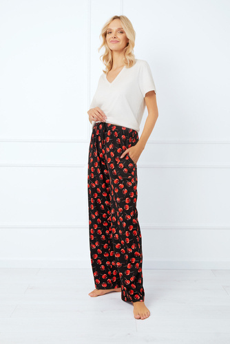 Cherry Damen-Pyjamahose, lang Italian Fashion - Druck