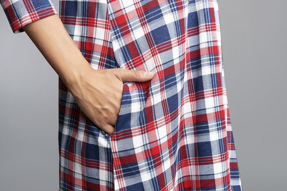 Rugia Mutterschaft und Krankenpflege Nachthemd 3/4 Ärmel Italian Fashion - navy blue