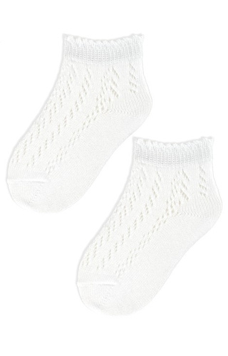 SB112 Noviti durchbrochene Kindersocken, weiß