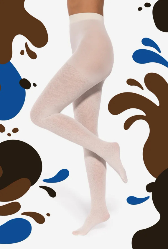 Wedel wz.02 Damenstrumpfhose 40 den Gatta - weiß-schoko