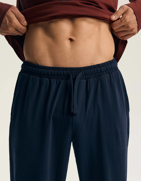 Henderson Core Fall 45494 Herren-Pyjama 100% Baumwolle Lang Maroon