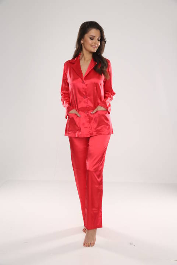 934 Classic Forex Damen Schlafanzug - rot