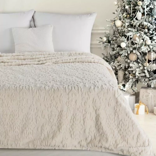 Blink 2 Eurofirany Weihnachtsdecke, Creme und Gold