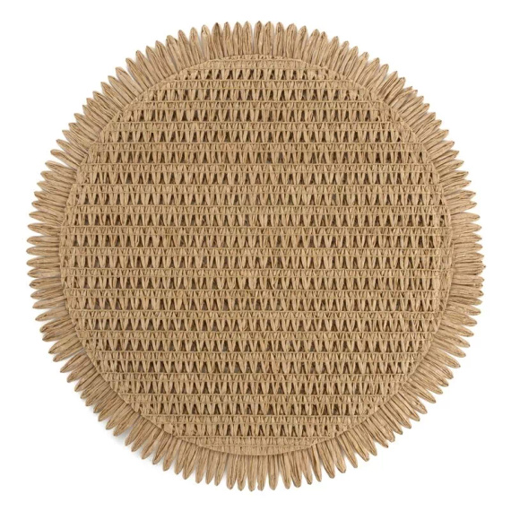 Eurofirany Tischset elegante Platzmatte unter Teller Glamour Stil Joan natural