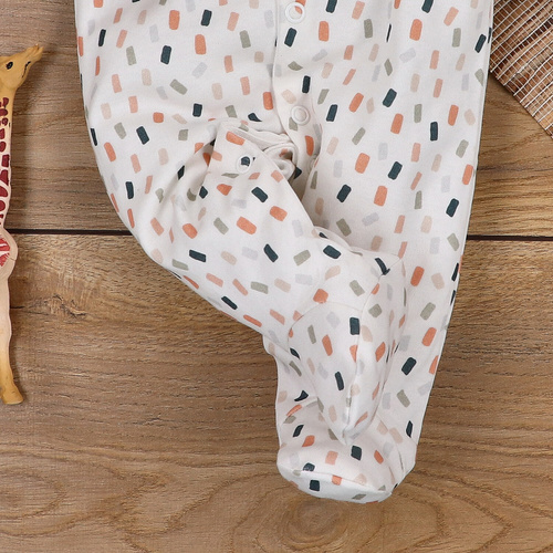 ABN-5326 Nini Strampler aus Bio-Baumwolle, Creme