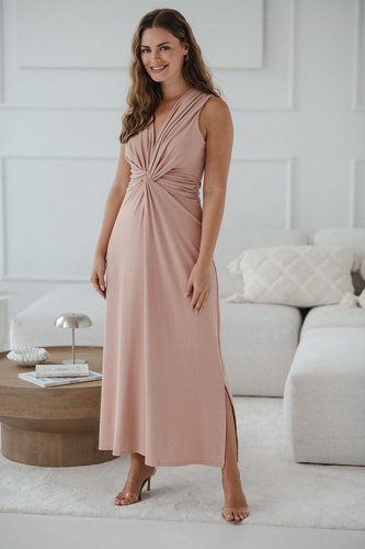 Loop Maxi-Umstands- und Stillkleid Milk&Love, Puderrosa