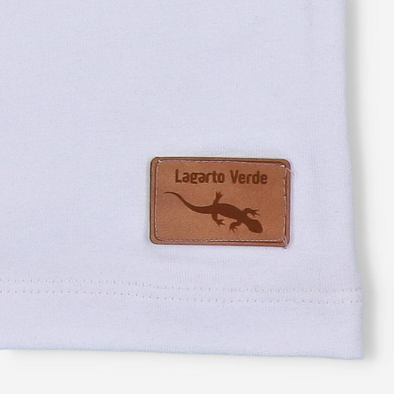 KAR-2007/BIA Lagarto Verde T-Shirt für Jungen, weiß