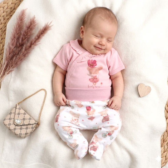 Baby Body Nini Little Mouse Bio-Baumwolle Wickelbody Kurzarm hautfreundlich