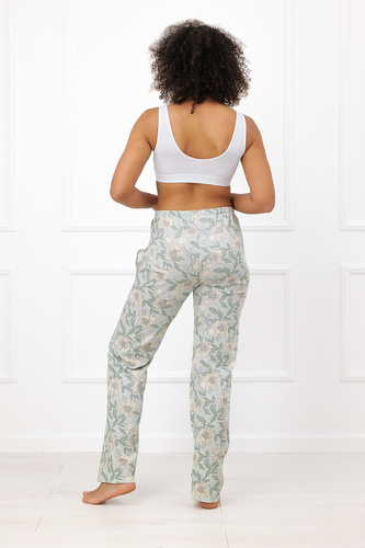 Damenhose Sandra Italian Fashion aus Baumwolle, lang, kariert, mit Taschen