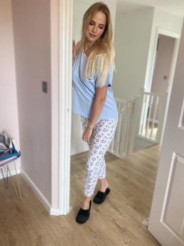 434 Maribell Forex Damen Schlafanzug - blau