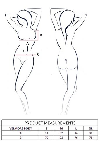 Velmore Body Black Passion schwarz – eleganter Damen-Body