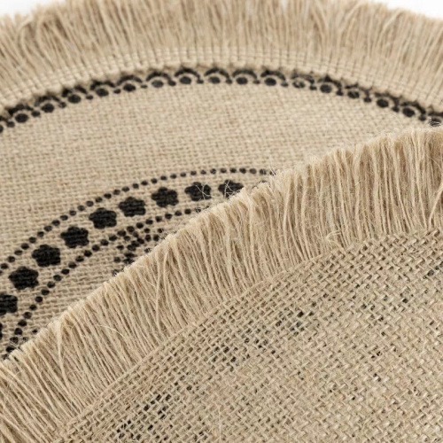 Eurofirany Tischset elegante Platzmatte unter Teller Glamour Stil Elsa natural