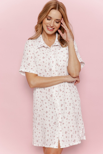 3421 Sindy Nachthemd Musselin Taro – ecru