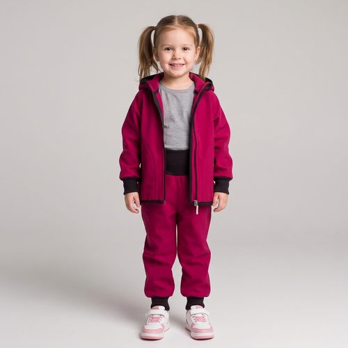 Nicol Hose 229051 Softshell Kinder mit Fleece, hoher Bund, Bündchen - bordeaux