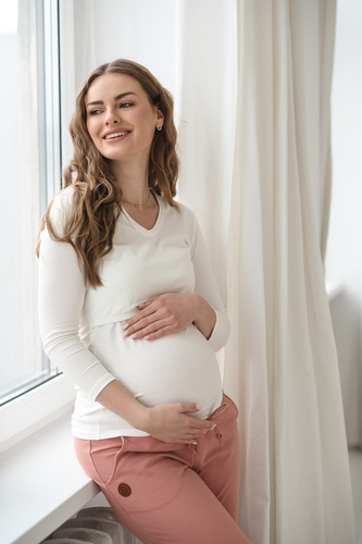 Milk&Love Milk Shirt Umstands- und Stillshirt 7/8 Arm white