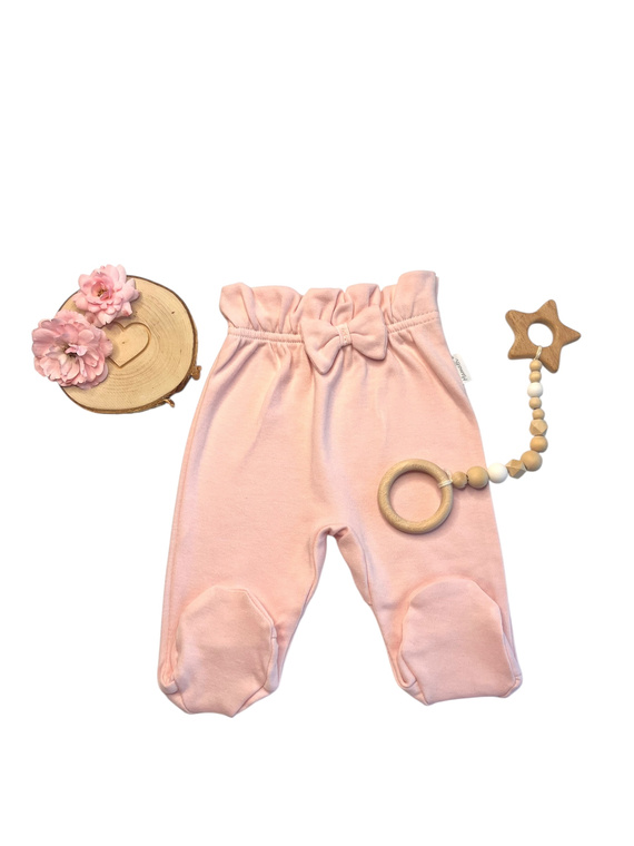 Baby-Schlafanzug mit hoher Taille für Mädchen Mamatti PG15016 – Rosa, Baumwolle