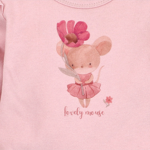 Nini Baby-Bluse Little Mouse 100% Bio-Baumwolle – Hergestellt in Polen