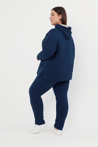 Lagos Damen Sweatshirt mit Kapuze Italian Fashion - denim