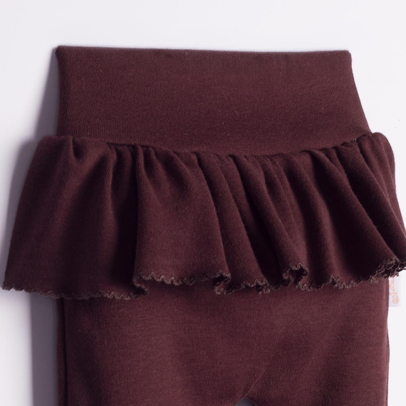 Nicol Hania 226017 Mädchenhose 100% Baumwolle mit Volant Braun
