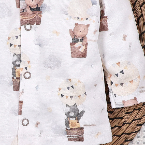 Nini Baby-Jäckchen 100% Balloon Friends Bio-Baumwolle – Hergestellt in Polen