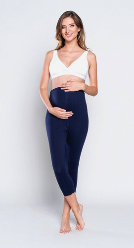 LEGGINS 3/4 PREGNANCY Marineblau Italienische Mode