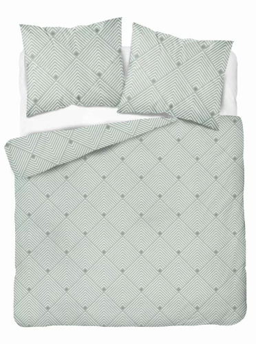 5491 B Satinbettwäsche Detexpol Satin Stories mint | 100 % Baumwolle, Satinbindung, Reißverschluss, Geschenkverpackung