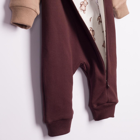 Nicol BENEK Overall mit Futter, Bärenmotiv + Lauflernschuhe, Braun
