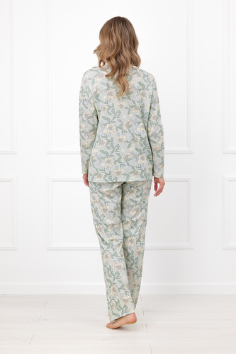 Damen-Pyjama Beauty Italian Fashion 100% Baumwolle Langarm Hose