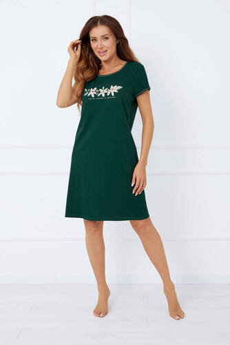 Florisa Damen Kurzarm-Shirt Italian Fashion - dunkelgrün