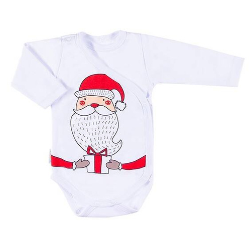 Santa Claus Eevi Langarm-Body – weiß