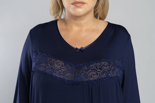 Izyda Pyjamas 3/4 Ärmel, 3/4 Hose Italienische Mode - navy blau