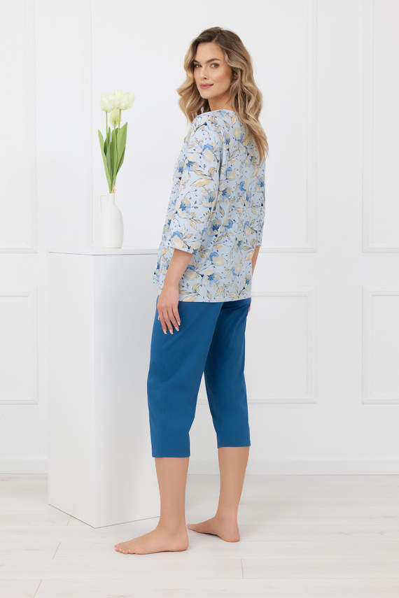 Damenpyjama CELOZJA Italian Fashion 100 % Baumwolle 3/4-Arm 3/4-Hose