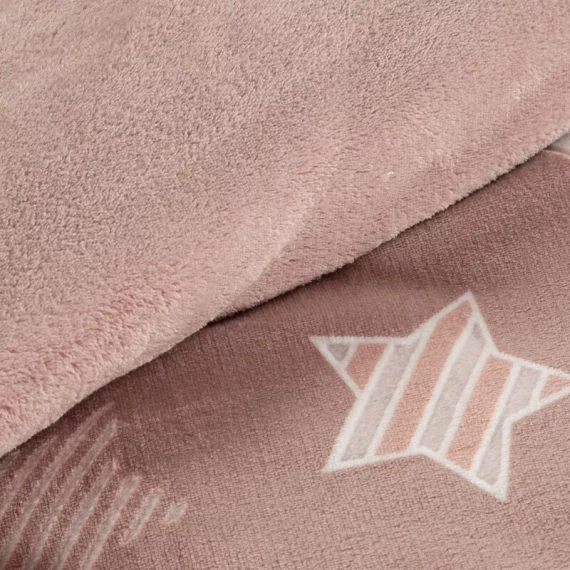 Flano 4 Sterne Veloursbettwäsche Eurofirany puderrosa