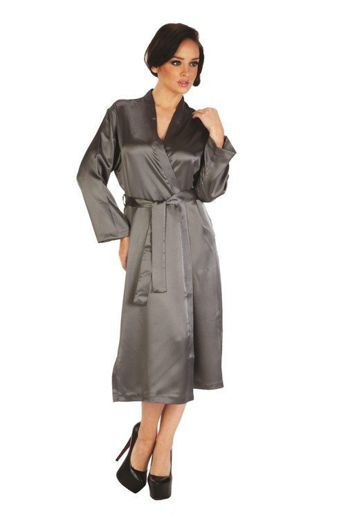 798 Klassischer Damenbademantel Forex - grau
