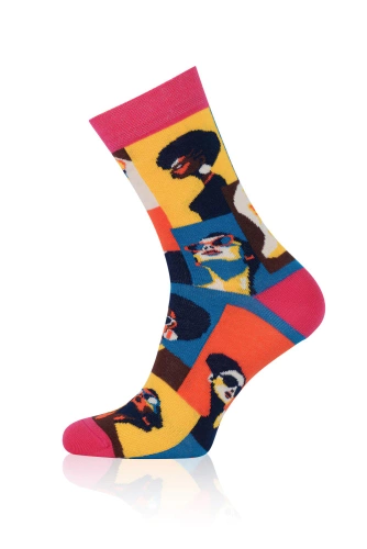 S171D Donna Lange Socken Italienische Mode - rosa