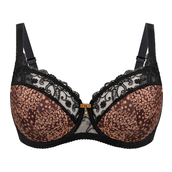 Vena VB-473 schwarz-zimt – stabiler BH K15 für mittlere und große Oberweite