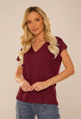 774 Vendy Damenbluse De Lafense - Viskose, kurzarm