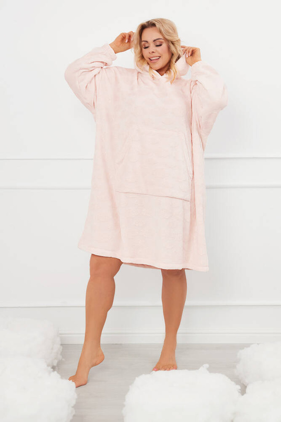 Runa Damen-Kapuzenbluse Italian Fashion - rosa