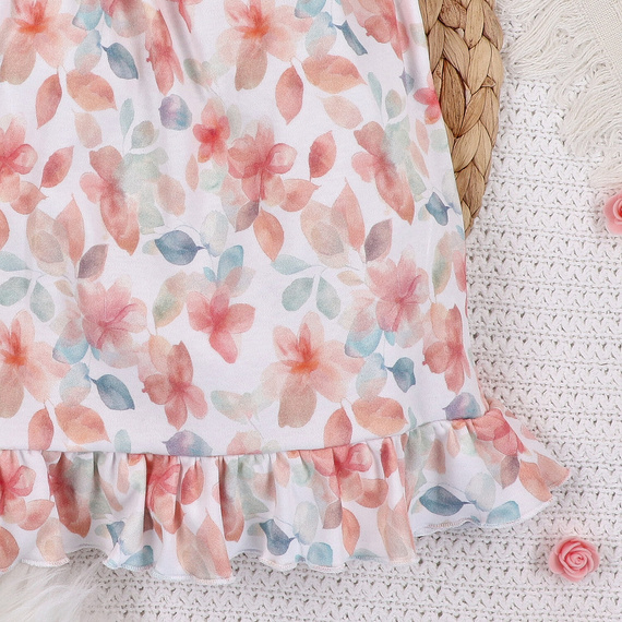 ABN-5428 Bunte Blumen Bio-Baumwollkleid mit Nini-Print