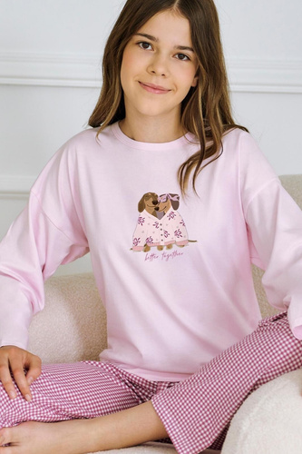 Mädchenkleid Taro Jasmina 3501 – Baumwolle, lange Ärmel