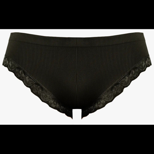 Damen Slip Sesto Senso 6108 Spitze nahtlos elastisch bequem black